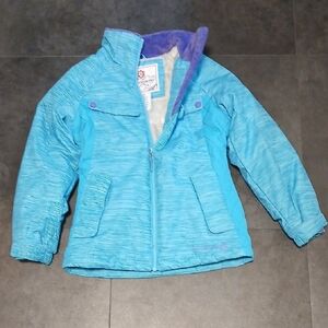 Free Country Kids Puffer Jacket in Blue and Purple Size 7/8 Little Girl.